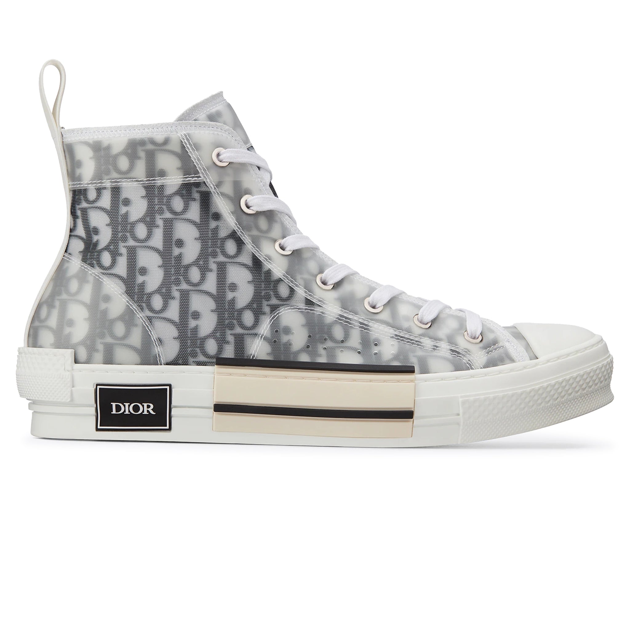 Image of Dior B23 Dior Oblique High White Sneaker